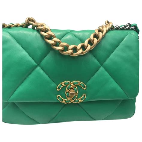 chanel green purse